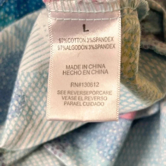 Flex Scrub Top Breast Cancer Awareness Stretchy W/Side Seam Pockets Size Large - Picture 8 of 9